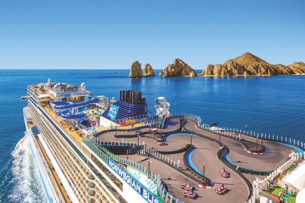 Norwegian Cruise Line's Norwegian Bliss in port in Cabo San Lucas, Mexican Riviera - Luxury Escapes