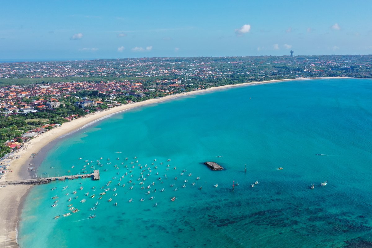 Aerial shot of Jimbaran.