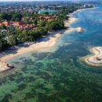 Aerial shot of Sanur.