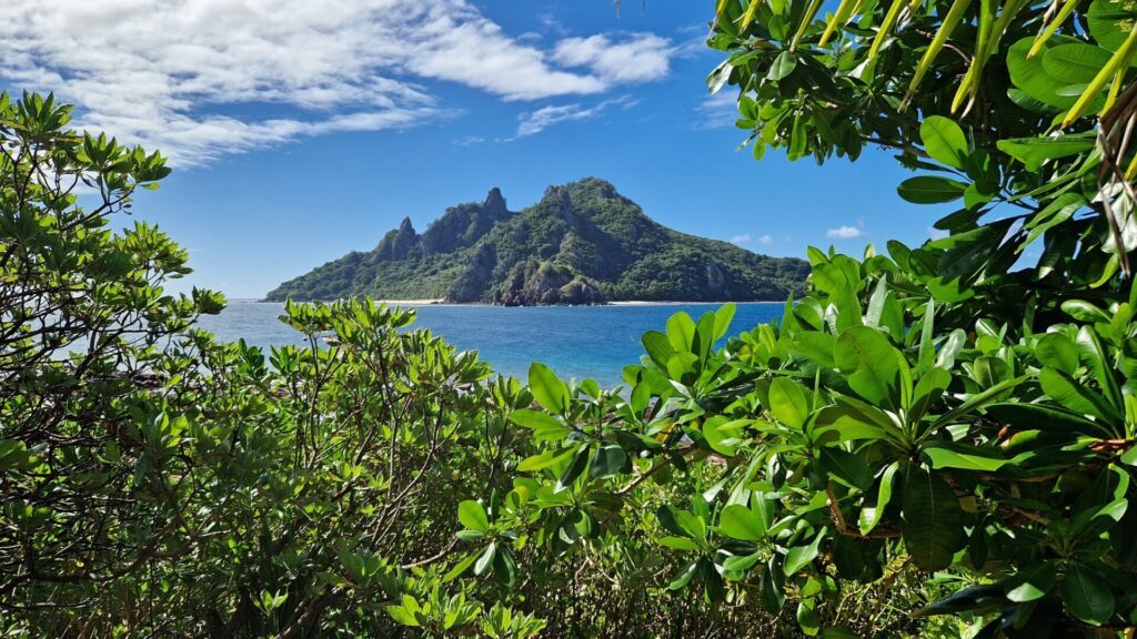 View of Manu Island from Malolo Island Resort, one of Fiji's best island resorts - Luxury Escapes 