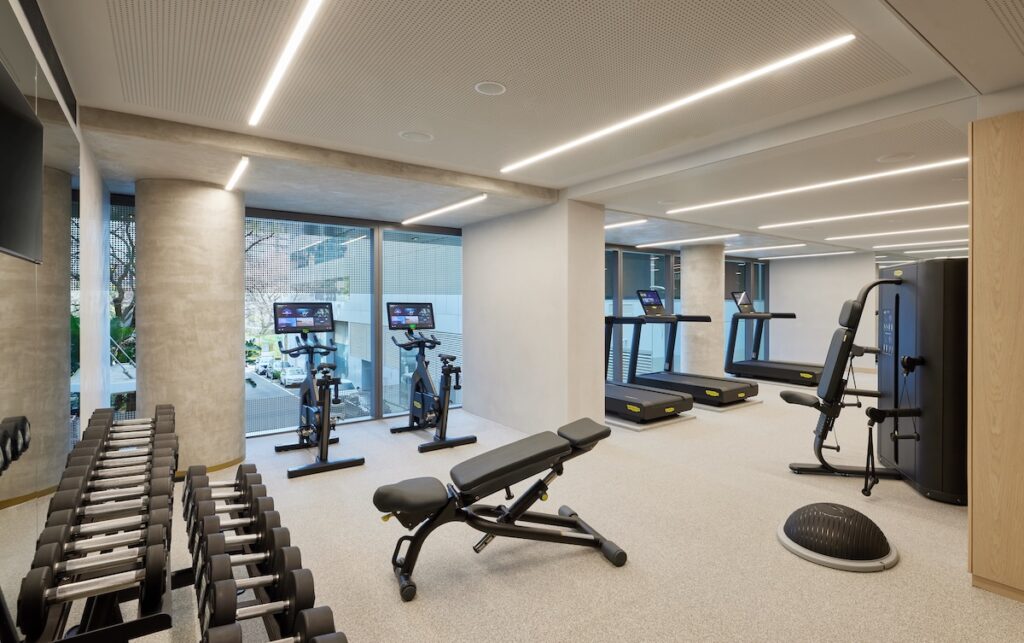 The gym inside Lanson Place Parliament Gardens - Luxury Escapes