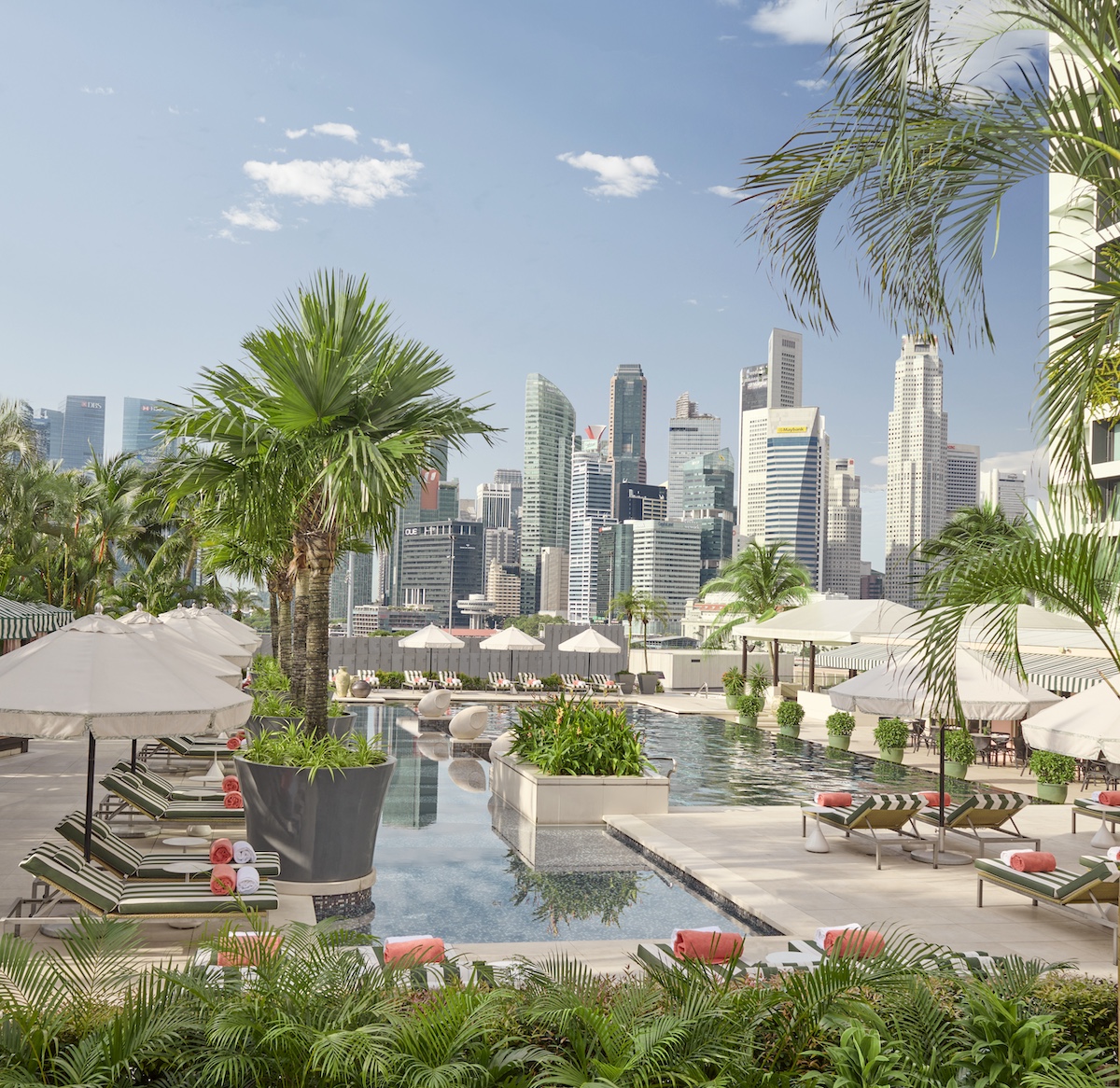 The pool deck at Mandarin Oriental Singapore - Luxury Escapes