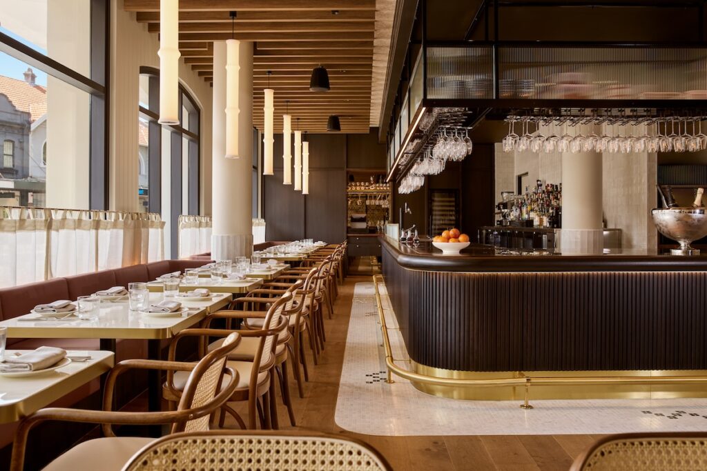 The dining room at Palomar, the restaurant at the new 25Hours Hotel Sydney The Olympia - Luxury Escapes