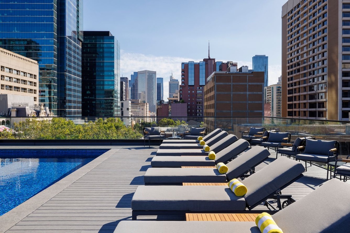 The rooftop pool deck at Le Meridien Melbourne - Luxury Escapes