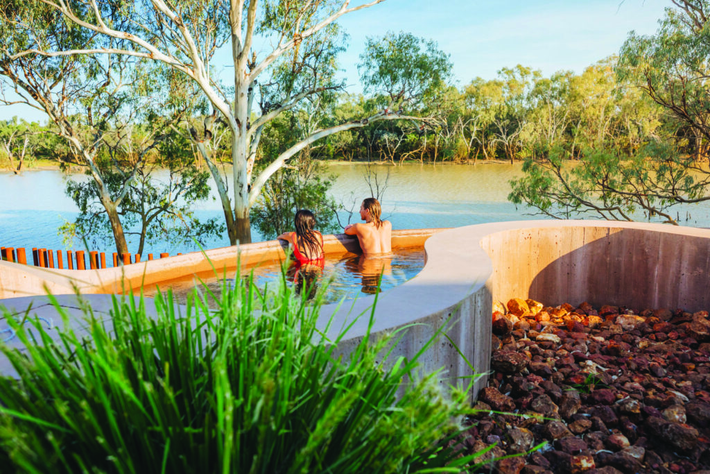 Soaking at the Cunnamulla Hot Springs is a great way to experience Outback Queensland - Luxury Escapes