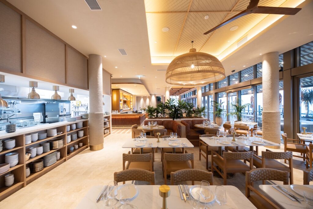 The contemporary restaurant at Avani Mooloolaba Beach Hotel