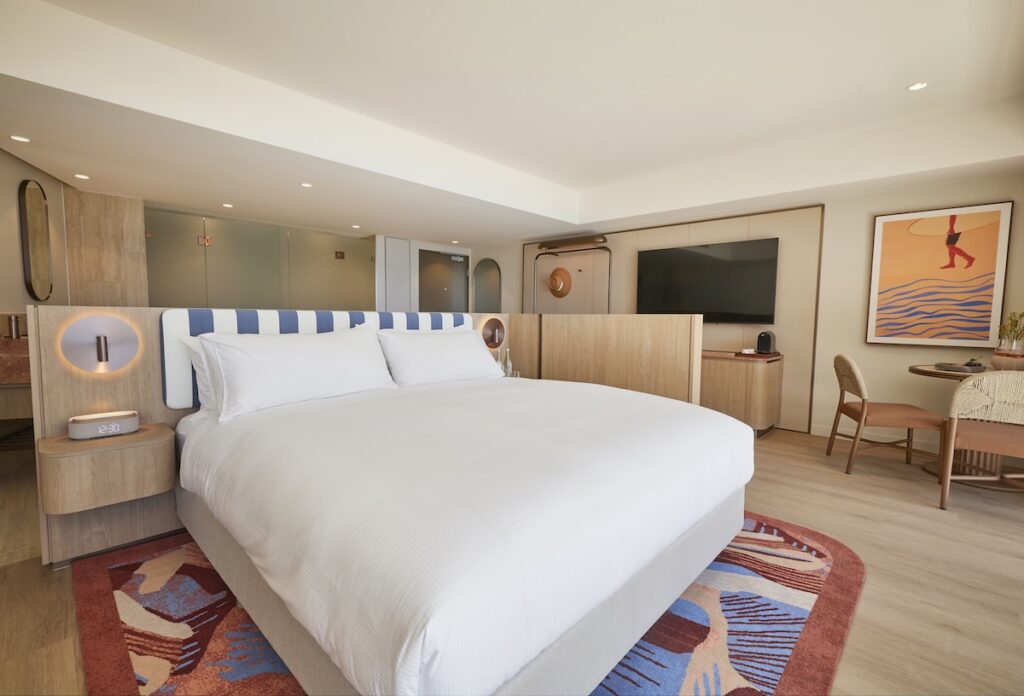 Rooms at Avani Mooloolaba Beach Hotel are light and airy