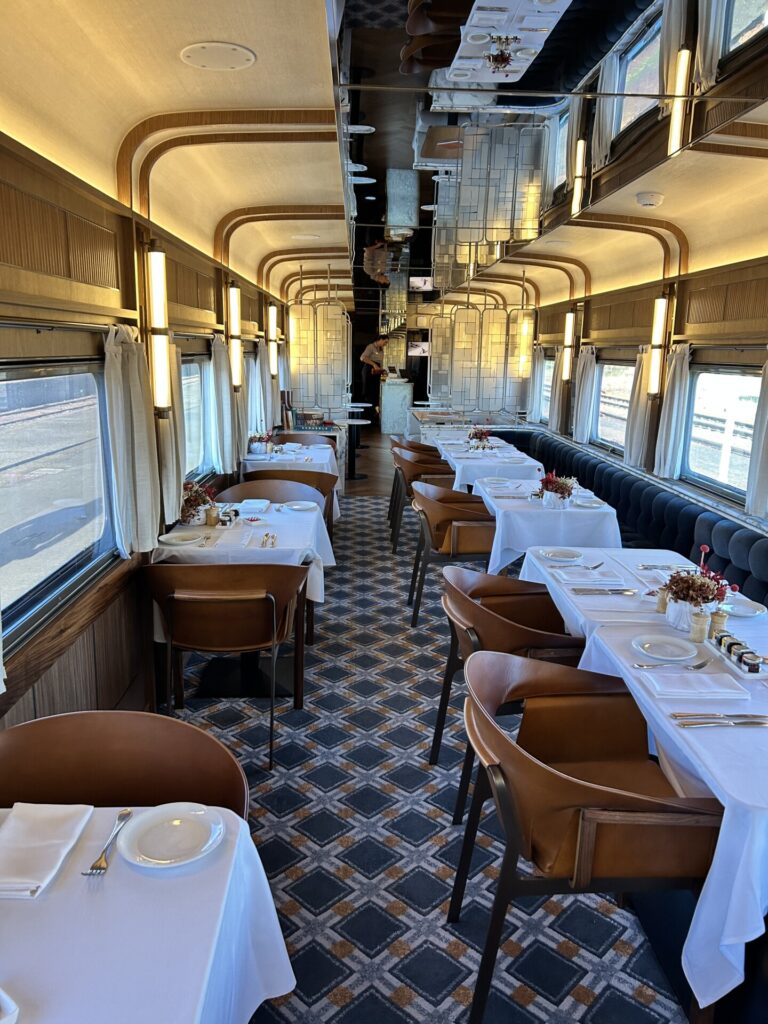 The Platinum Club onboard the Indian Pacific. 