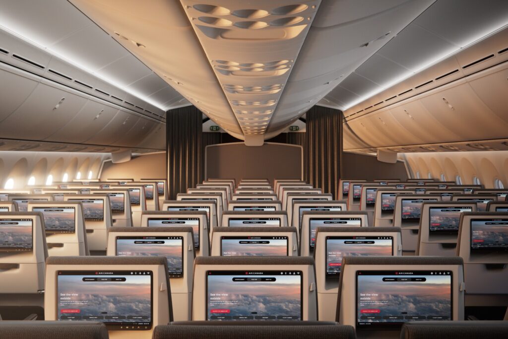 Air Canada Boeing 787-10 economy class cabin