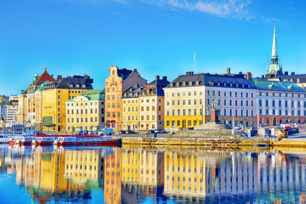 Old Town (Gamla Stan) from Skeppsholmen island in Stockholm, Sweden