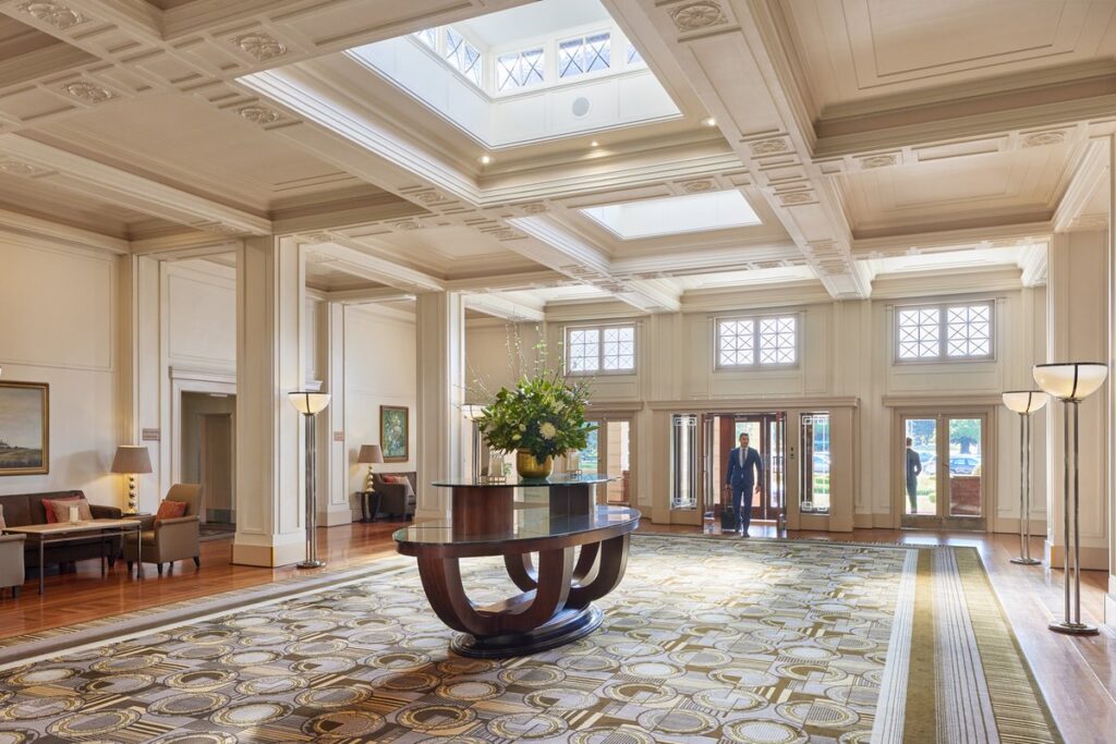 Hyatt Hotel Canberra lobby with skylights, Canberra