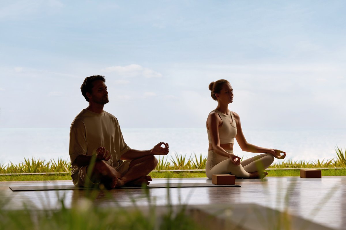 Guests practising yoga at The Sira, Lombok.