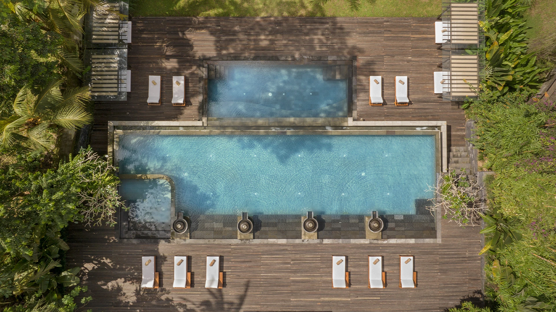 An aerial shot of the pool at Impiana Private Villas Ubud - Luxury Escapes