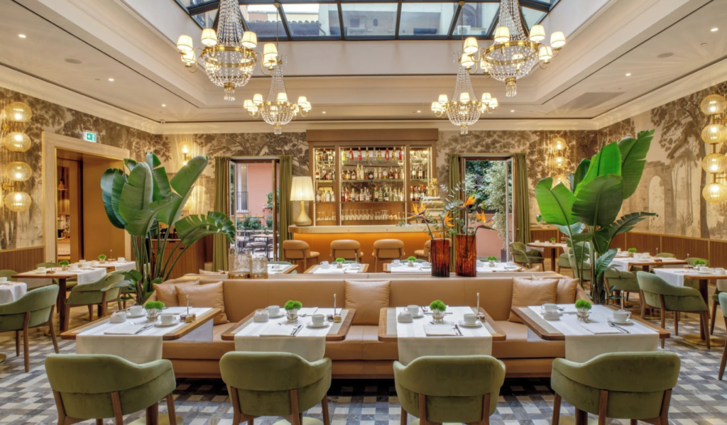 Restaurant at Hotel Imperiale, Rome