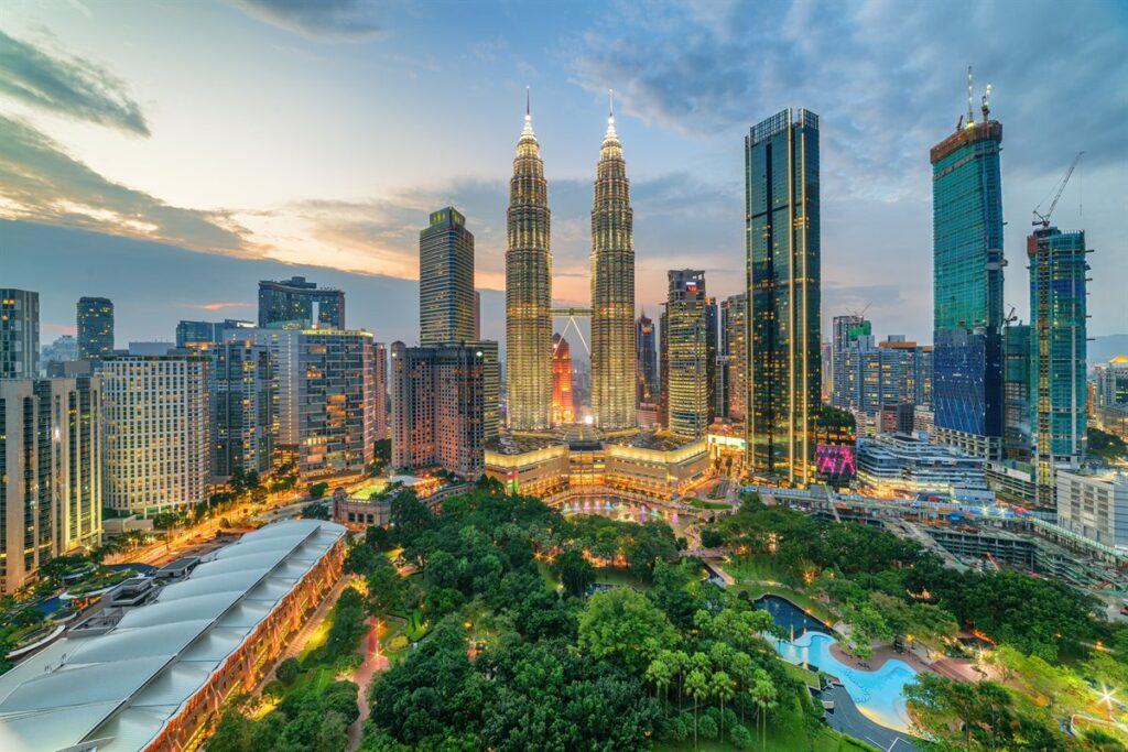 Kuala Lumpur skyline.
