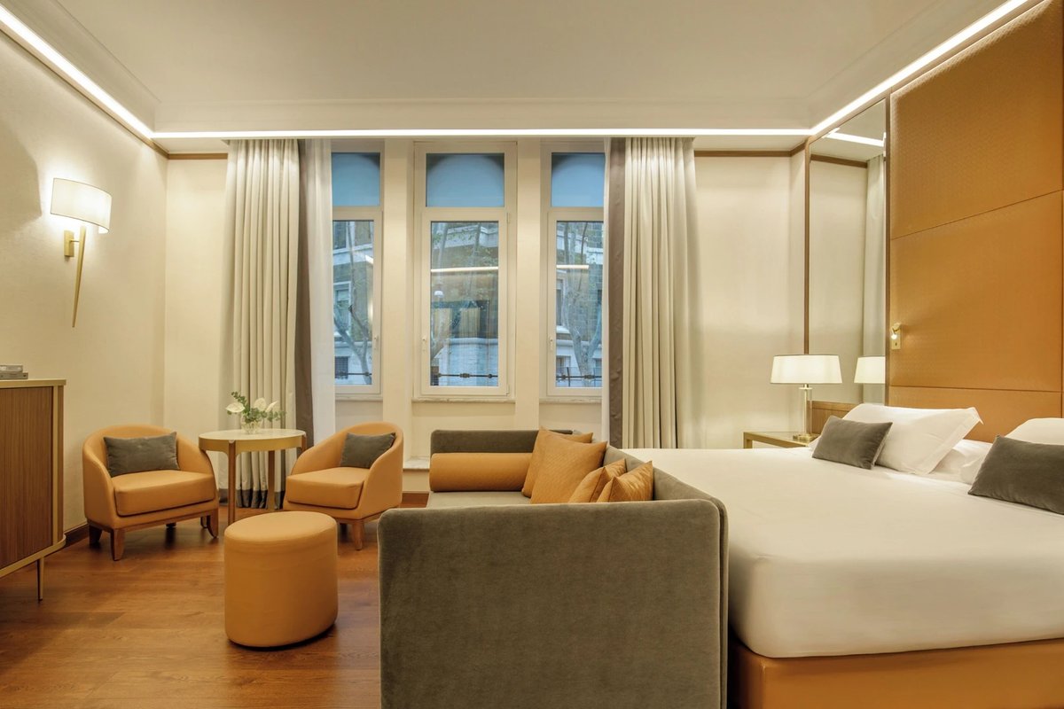 Deluxe room at Hotel Imperiale, Rome