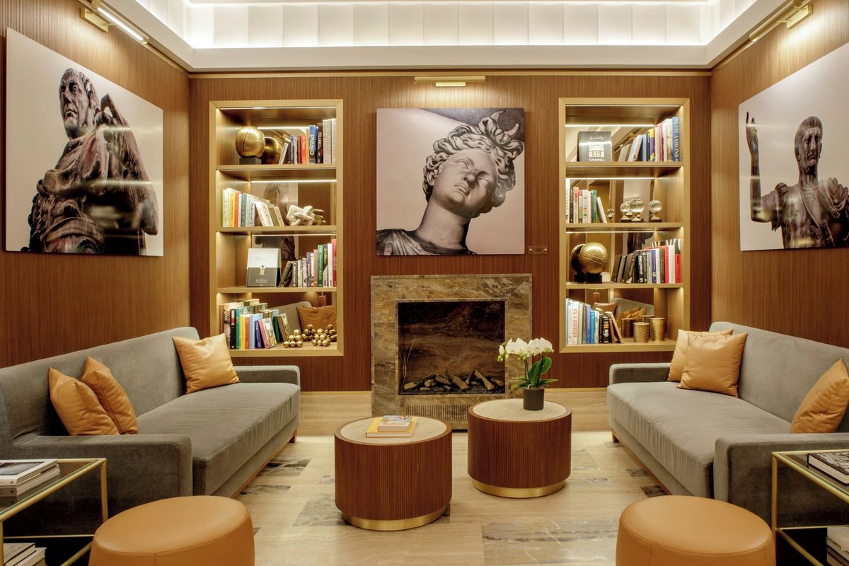 Lounge at Hotel Imperiale, Rome
