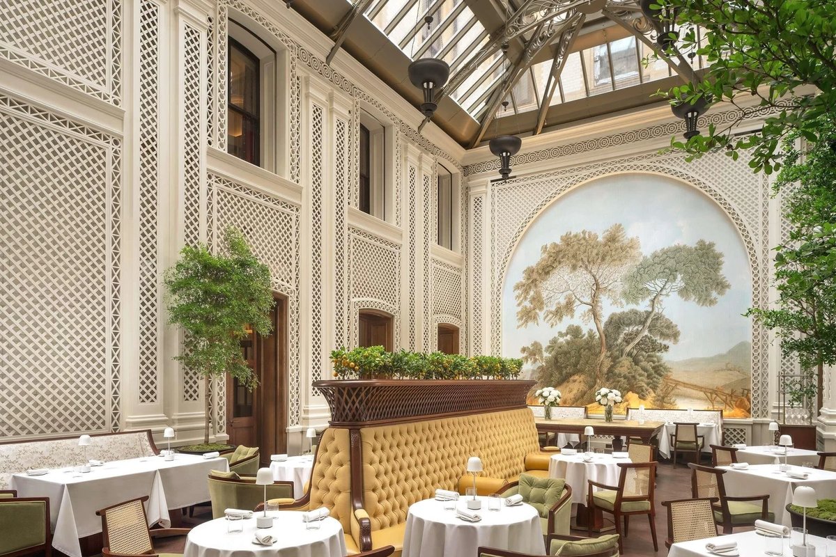 Restaurant terrace at Raffles London at The OWO hotel