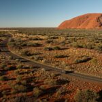 Uluru and desert road, Northern Territory