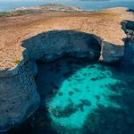 Aerial view of Coral Lagoon in Malta