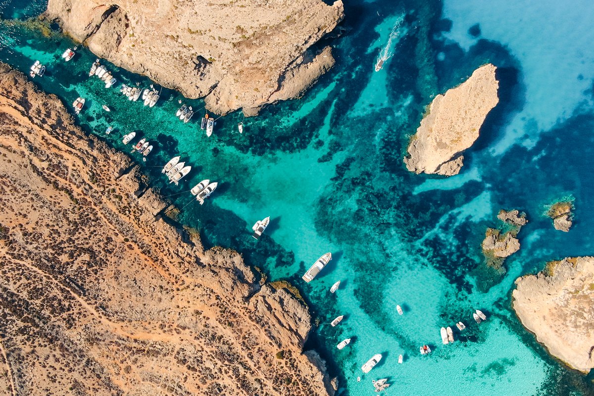 Coastal aerial view in Malta