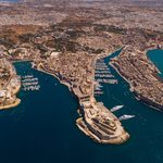 Aerial view of The Three Cities in Malta