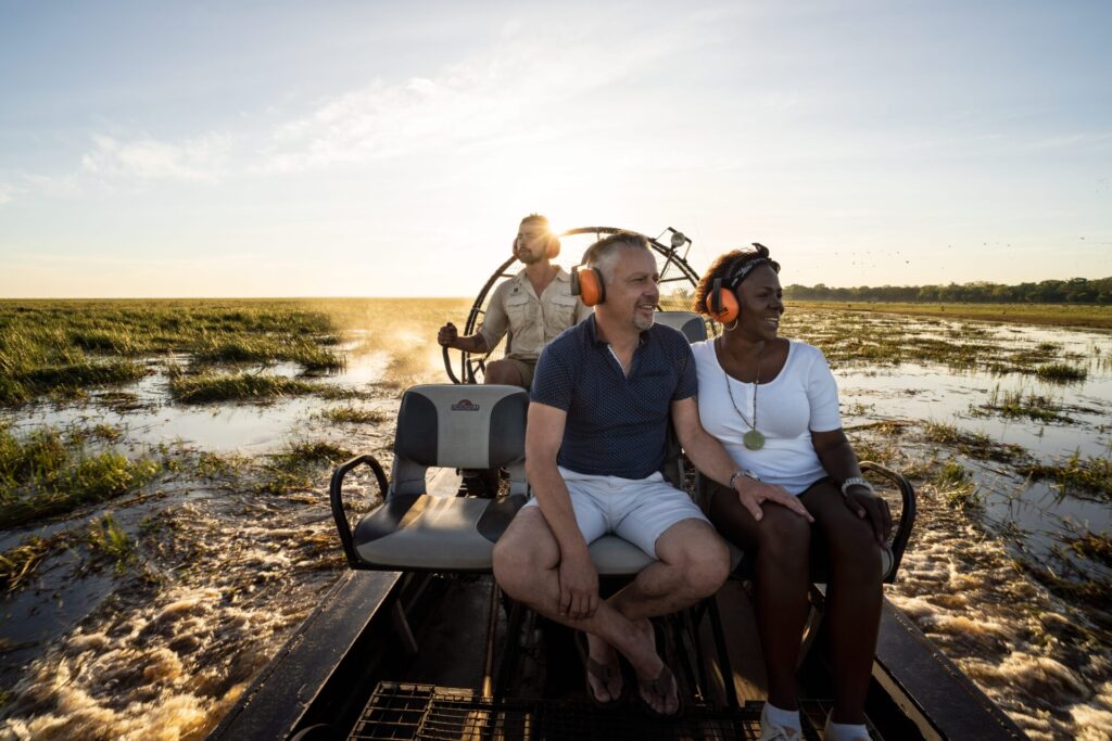 Airboat tour at Bamurru Plains, Kakadu
