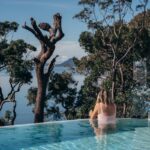 Infinity pool overlooking Port Stephens at Bannisters, NSW