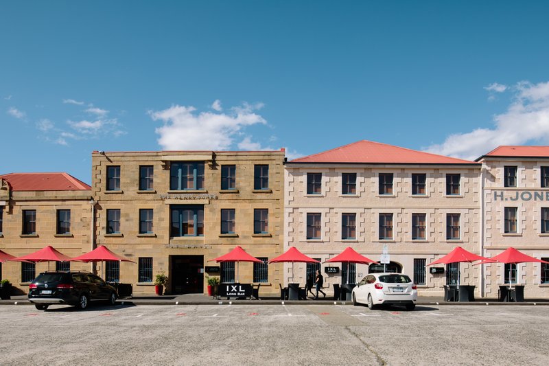 The exterior of Hobart's Henry Jones Art Hotel, a newly-awarded recipient of a Michelin Key