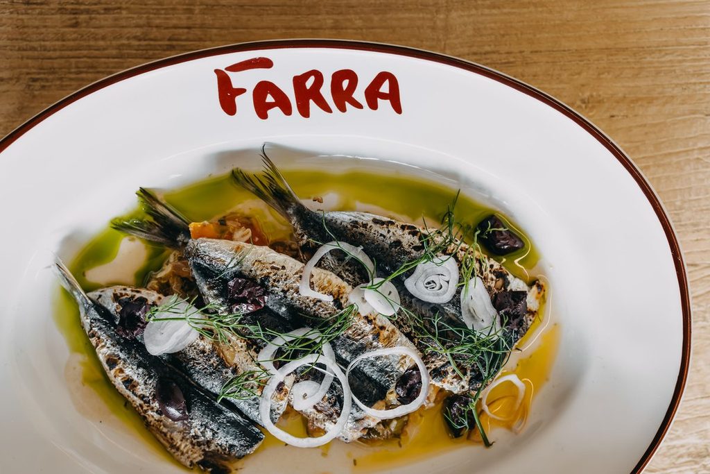 Grilled fish at FARRA, HYDE Perth