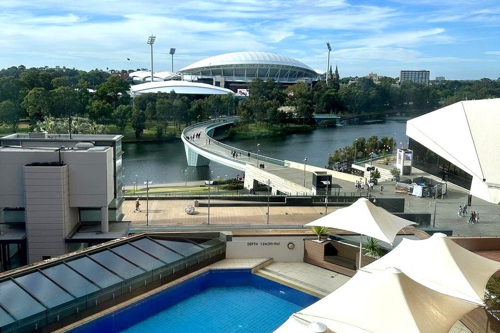 Pool overlooking Adelaide Oval at InterContinental Adelaide