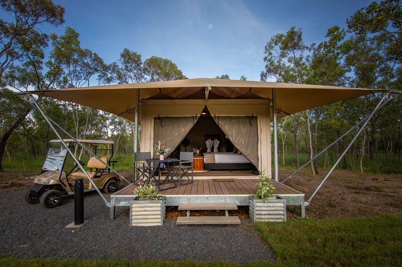 A tent at Mount Mulligan Lodge, an Outback QLD stay recognised with a Michelin Key