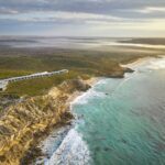 An aerial of Southern Ocean Lodge, on Kangaroo Island, recognised with three Michelin Keys