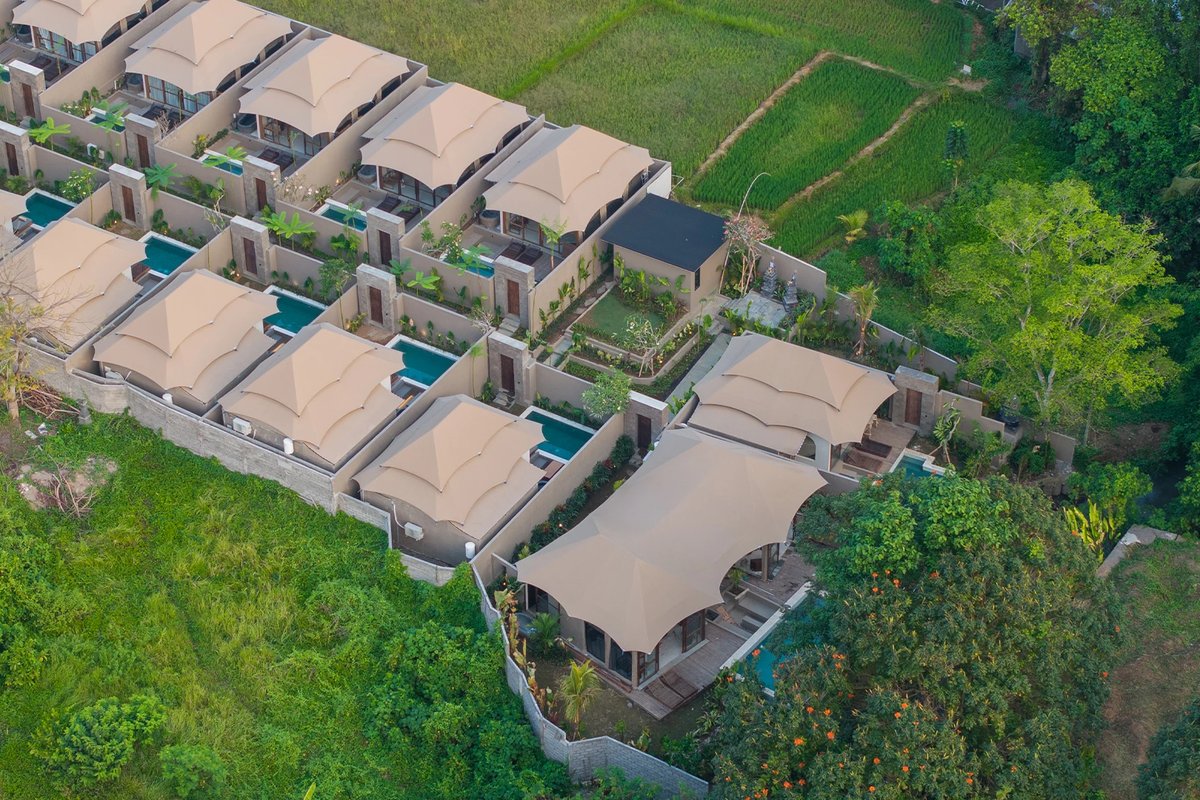 Aerial shot of Ubud Mas Glamping