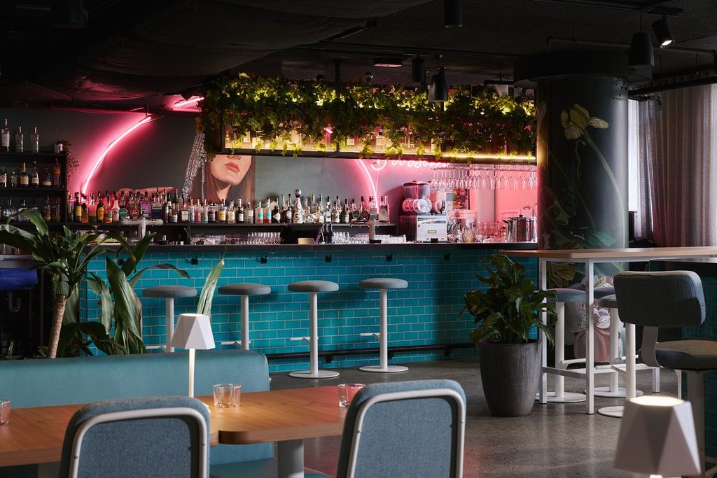 Floral interior at Blossom rooftop bar, Melbourne