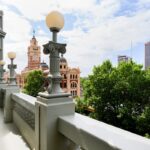 Heritage balcony overlooking Melbourne at Rendezvous Hotel Melbourne