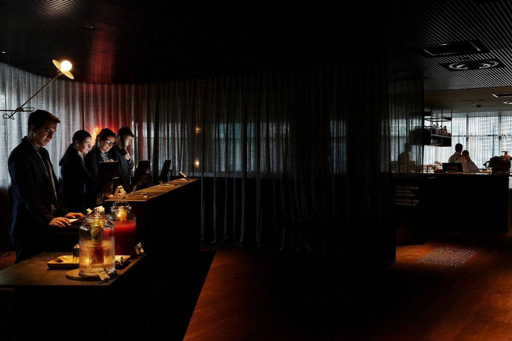 Reception desk at Shadow Play by Peppers, Melbourne