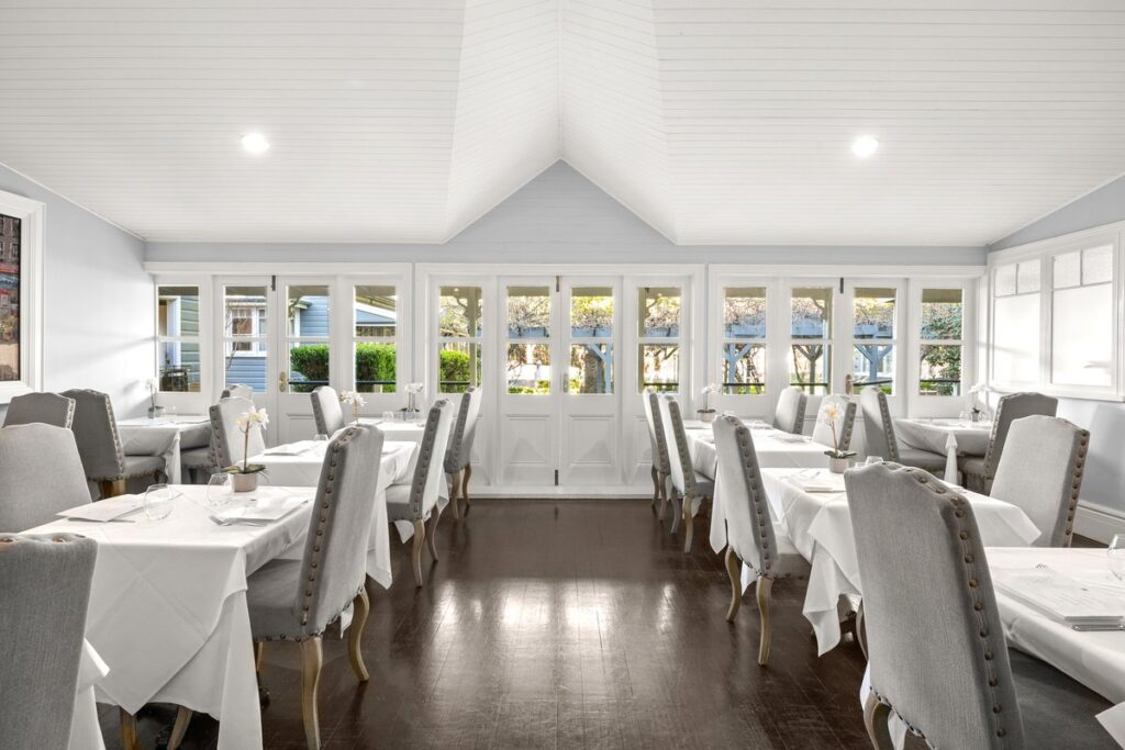 Restaurant Eighty Eight dining room at The Convent Hunter Valley, Pokolbin