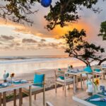 Beachfront dining at The Seminyak Beach Resort & Spa, Bali