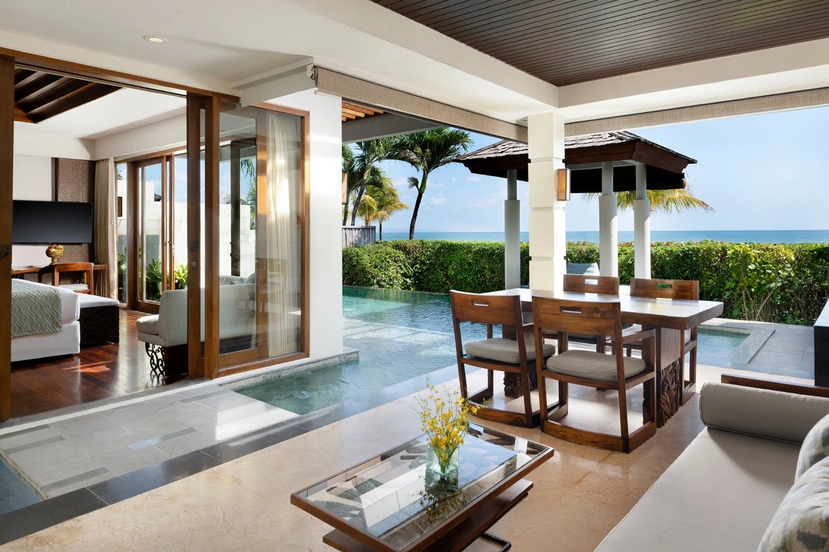 Ocean pool villa terrace at The Seminyak Beach Resort & Spa, Bali